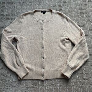 J Crew Jeweled Button Cardigan Women's M Camel Supersoft Yarn Merino Alpaca Wool